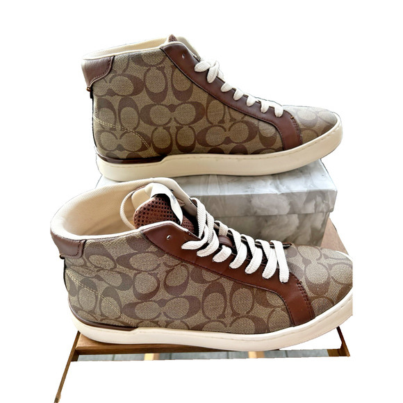 Coach Signature Monogram HighTop sneakers Mens 10.5(44)womens 12 retro classic main image 9